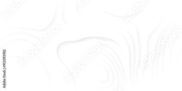 Fototapeta Topographic canyon geometric map relief texture with curved layers and shadow.  Wavy banners. Color geometric form. Wave paper cut.