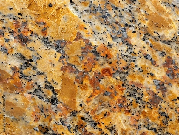 Fototapeta abstract texture of the stone in yellow color with black