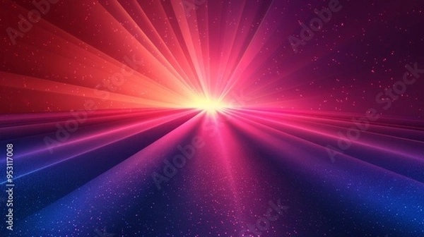 Obraz A simple vector radial background in an 80s style, featuring a blend of blues and pinks.