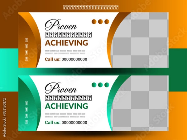 Obraz Professional business facebook cover page timeline web ad banner template.
