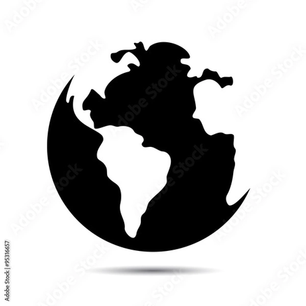 Fototapeta Earth Globe Icon