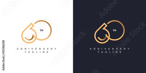 Fototapeta 60 years anniversary template design