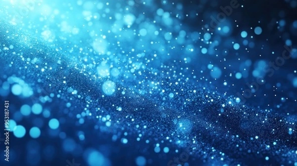 Obraz Abstract Blue Bokeh Background