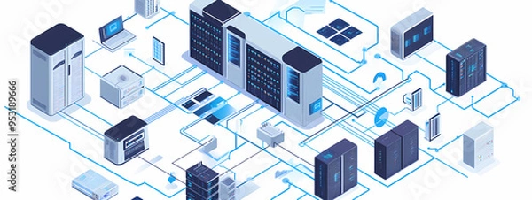 Fototapeta Digital Infrastructure Overview