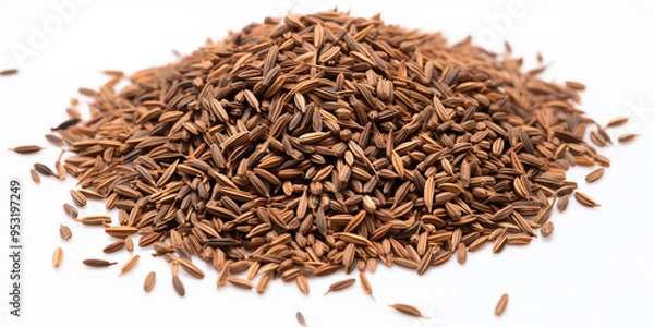 Fototapeta caraway seeds Isolated white background