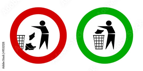 Obraz zeichen umwelt sauber halten