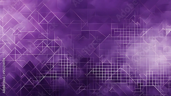 Fototapeta Abstract purple background with layers of texture white overlapping 