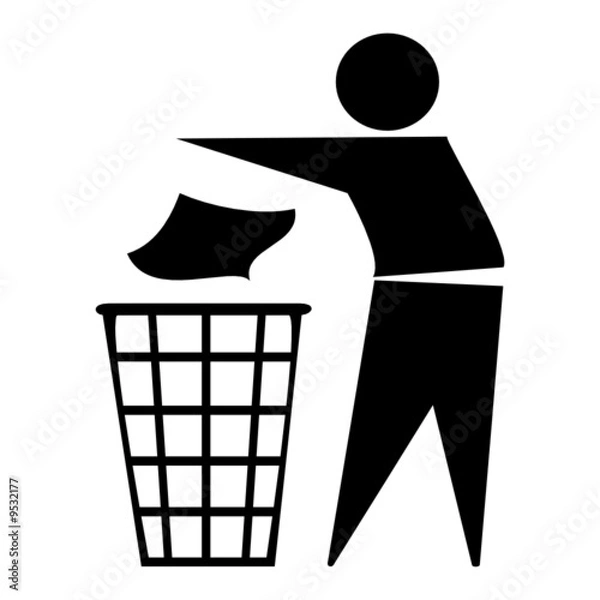 Fototapeta mülleimer