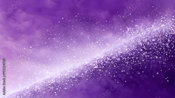 Fototapeta Abstract purple background with layers of texture white dots overlapping 
