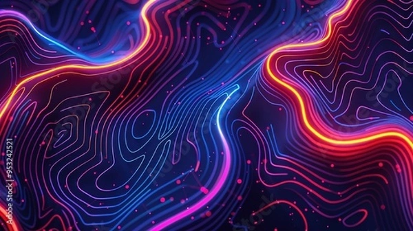 Fototapeta neon light pattern wallpaper