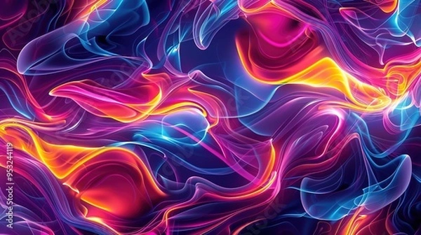 Fototapeta neon abstract pattern wallpaper