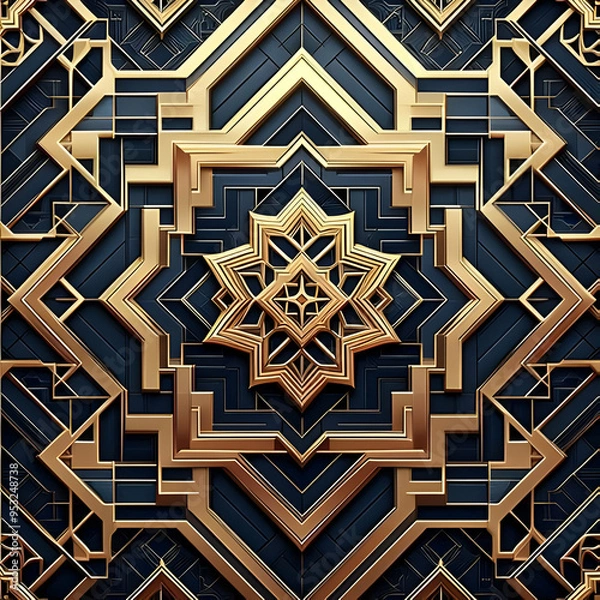 Fototapeta 3d gold luxury pattern