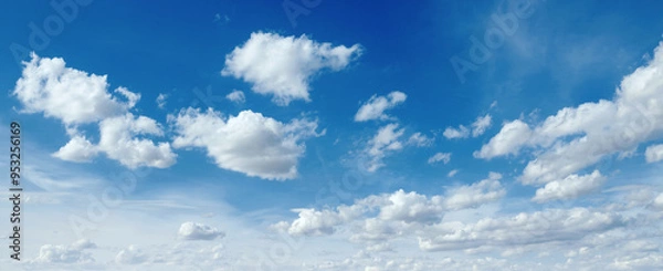 Obraz The sky is blue with many clouds