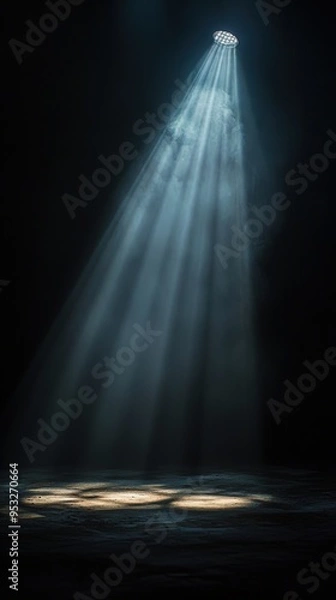 Fototapeta Spotlight on Dark Background.