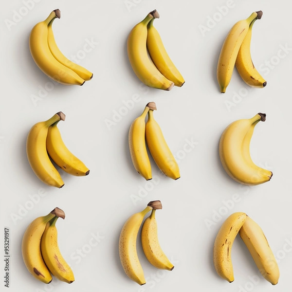 Obraz bananas on a clean white background.