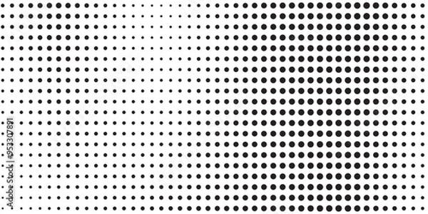 Obraz Halftone gradient vector background. From light to dark dots. eps 10