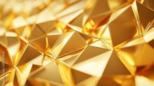 Fototapeta Abstract Golden Geometric Pattern