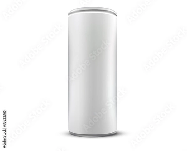 Fototapeta Vector Blank White Foil Food Packaging llustration Isolated Mock Up Template Package Ready For Custom Design