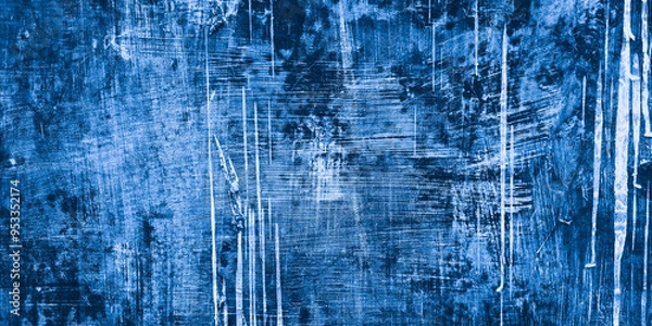Obraz abstract grunge blue texture cement concrete wall background
