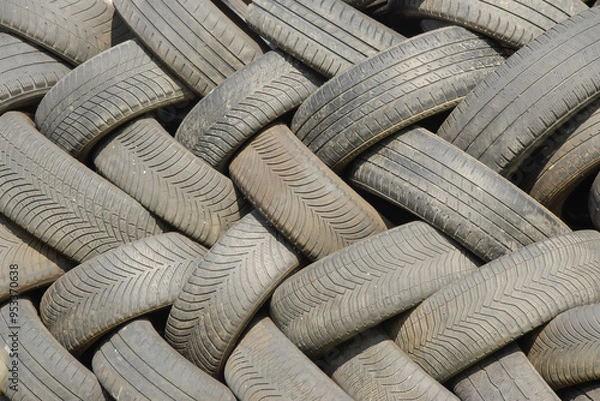 Fototapeta pneu usagé