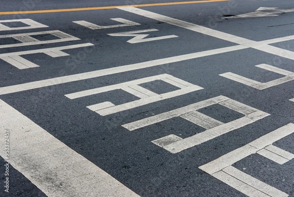 Obraz parking lot on asphalt