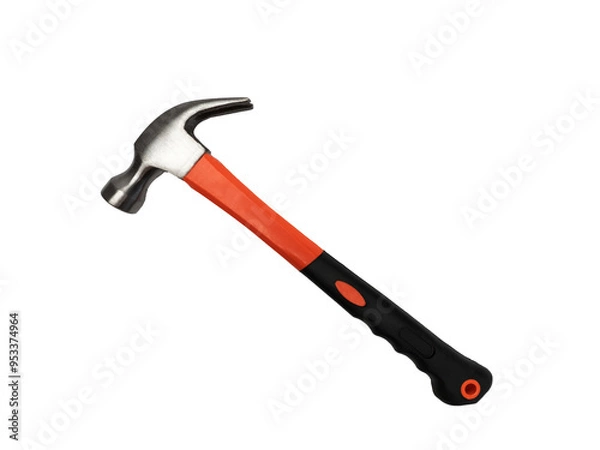 Fototapeta hammer with red and black rubber handle