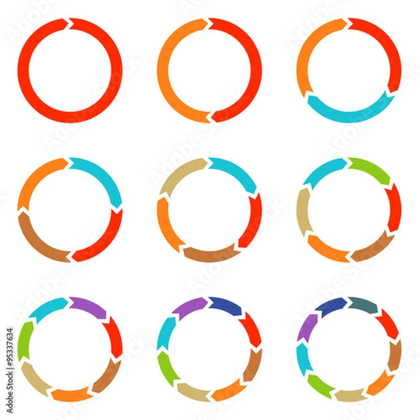 Obraz Circle arrows for infographic.