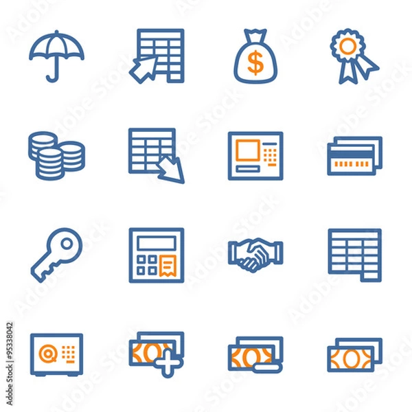 Obraz Finance and Banking icons
