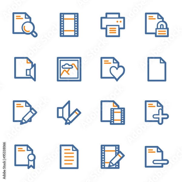 Obraz Document web icons set