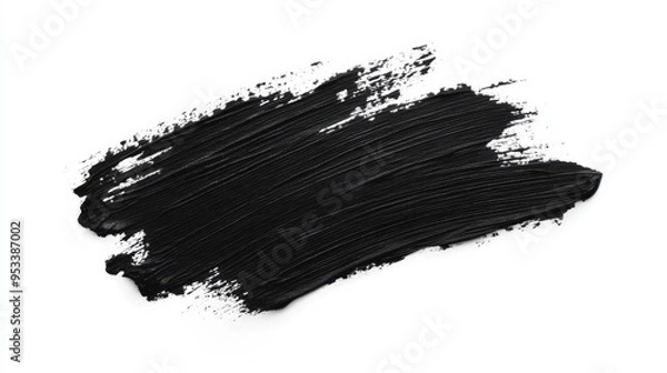 Fototapeta Bold Black Marker Paint Texture on White Background for Design Projects and Artistic Creations