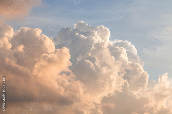 Fototapeta white cloud on sky