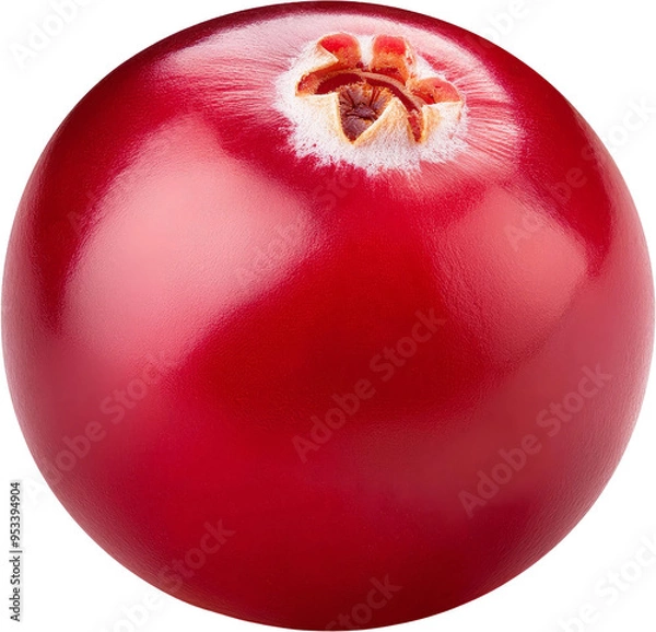 Obraz Fresh, vibrant red cranberry showcasing its glossy skin, perfect for healthy recipes and seasonal decorations.