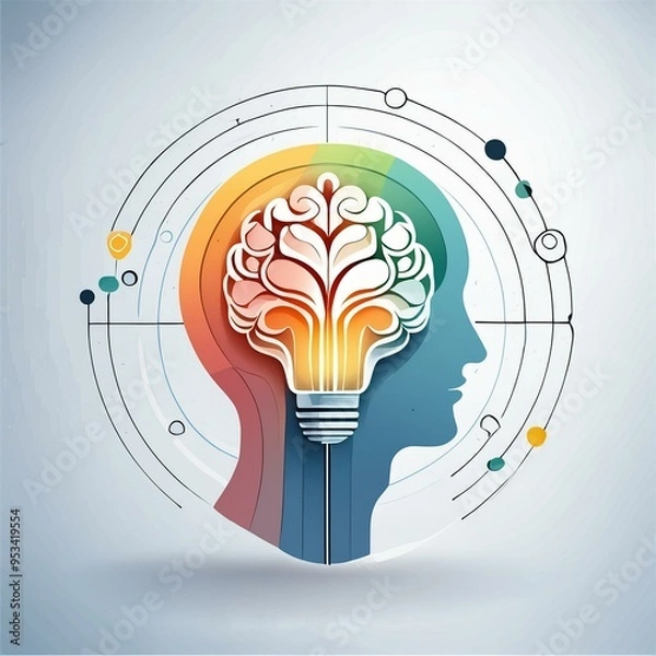 Obraz mental health logo concept