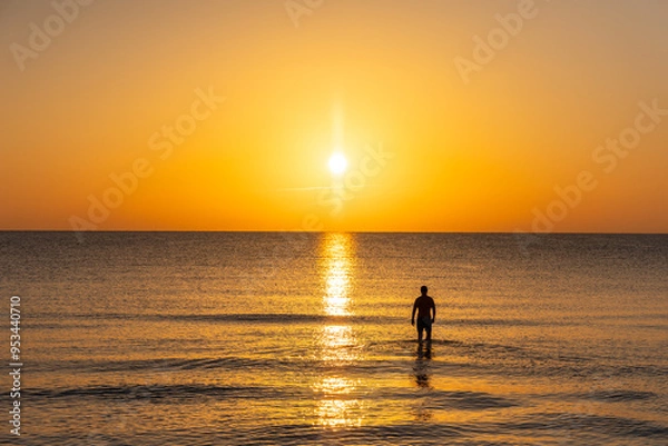 Fototapeta sunset on the beach
