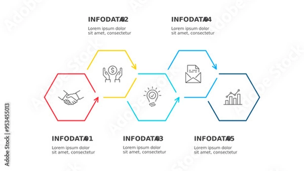 Fototapeta Line Infographics