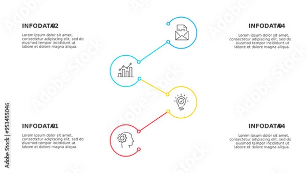 Fototapeta Line Infographics