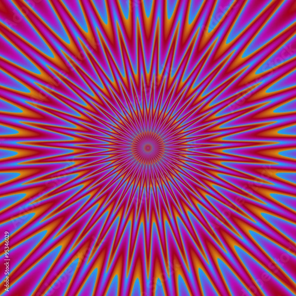 Obraz Psycho floral pattern generated texture