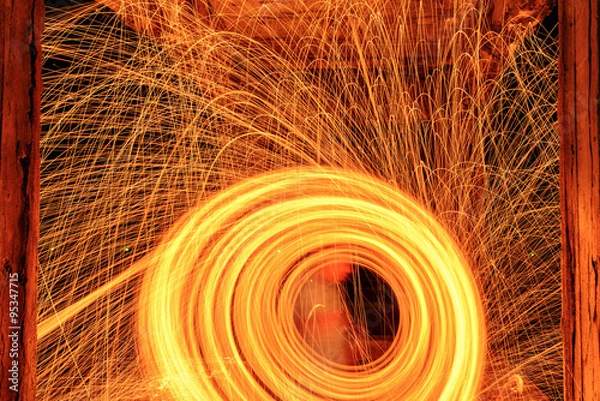 Obraz Amazing  Fire steel wool .