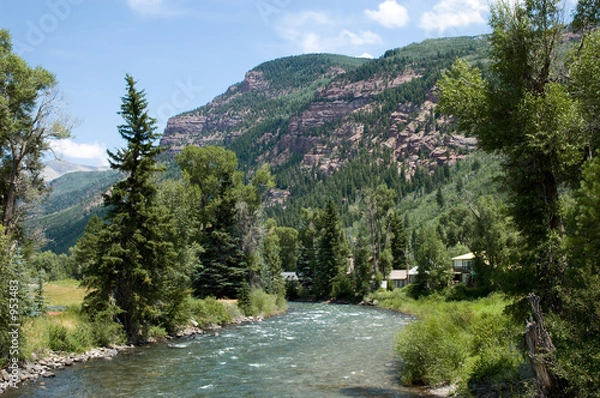 Fototapeta crystal river in redstone, colorado