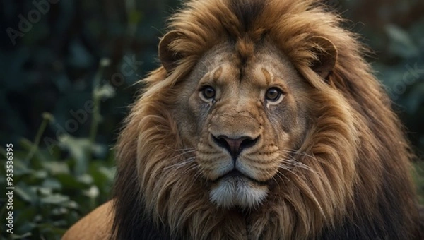 Fototapeta A hypothetical crossbreed between a lion and a guinea pig, featuring a sweet face and lion mane.