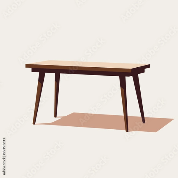 Obraz wooden table isolated on white