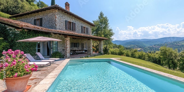 Obraz Luxury Villa with Swimming Pool in Tuscany