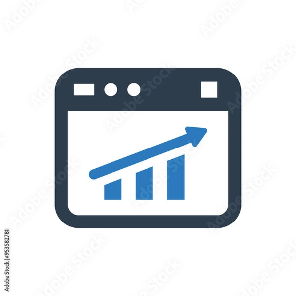 Fototapeta Website performance growth icon