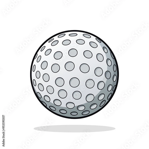 Fototapeta Golf ball icon. Sport and game symbol. Competition concept. Vector illustration