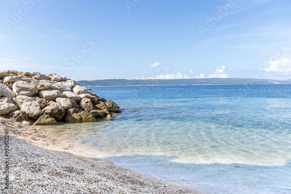 Obraz Brela in Croatia at the golden hour
