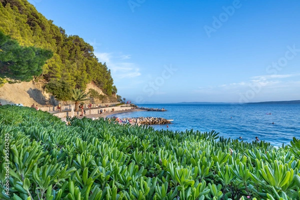 Obraz Brela in Croatia at the golden hour