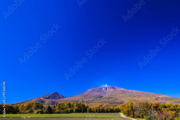 Fototapeta 軽井沢から見た浅間山の紅葉