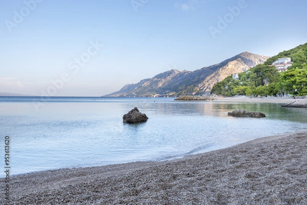 Obraz Brela in Croatia at the golden hour