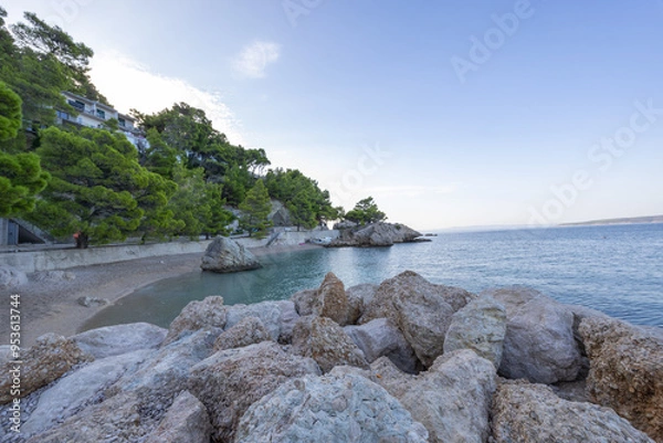 Obraz Brela in Croatia at the golden hour