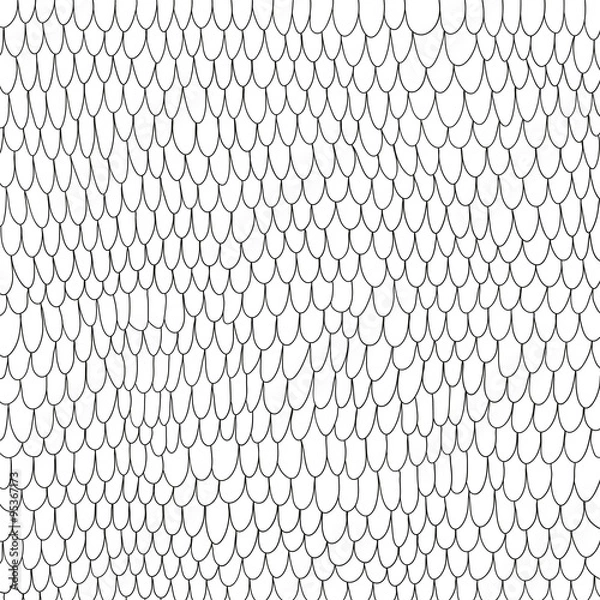 Obraz hand drawn vector background with a scale pattern